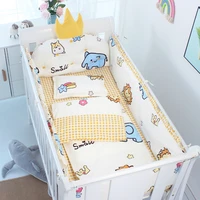bed sheet baby cot bumper cotton pineapple print newborn infant baby crib bed bedding set childroom decoration