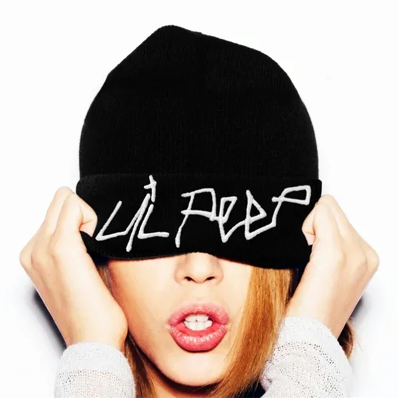 Lil Peep Beanie вышивка xxxtentacion Love lil.peep Мужская и женская вязаная кепка шапка Skullies теплая