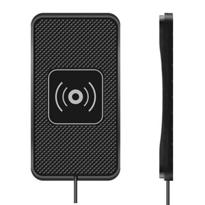 Wireless Car Charger 10W Qi Fast Charging Non-Slip Shockproof Silicone Pad Mat Phone Holder Mount for iPhone 12 /12 Pro |