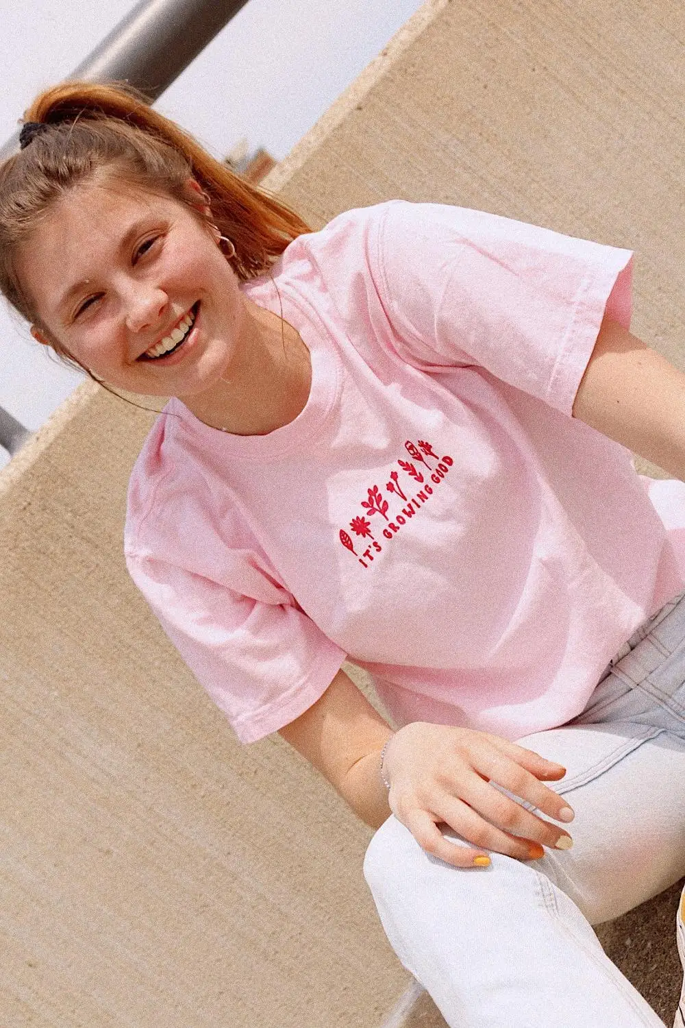 

It's Growing Good T Shirt camiseta rosa feminina cotton casual young hipster girl party hipster tees vintage cute gift tops-M504