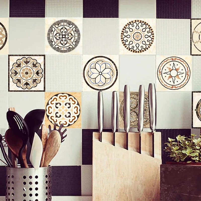 20pc Elegant 3D Self Adhesive Tile Sticker Home Decor Simple Wall DIY UK Garden Supplies |