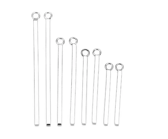 

20pcs/lot Stainless steel Long column Connector Metal Alloy Pendant For DIY bracelet Jewelry Making dfh5s