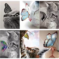 5d diy diamond painting cat butterfly diamond embroidery animal cross stitch full square round drill crafts home decor art gift