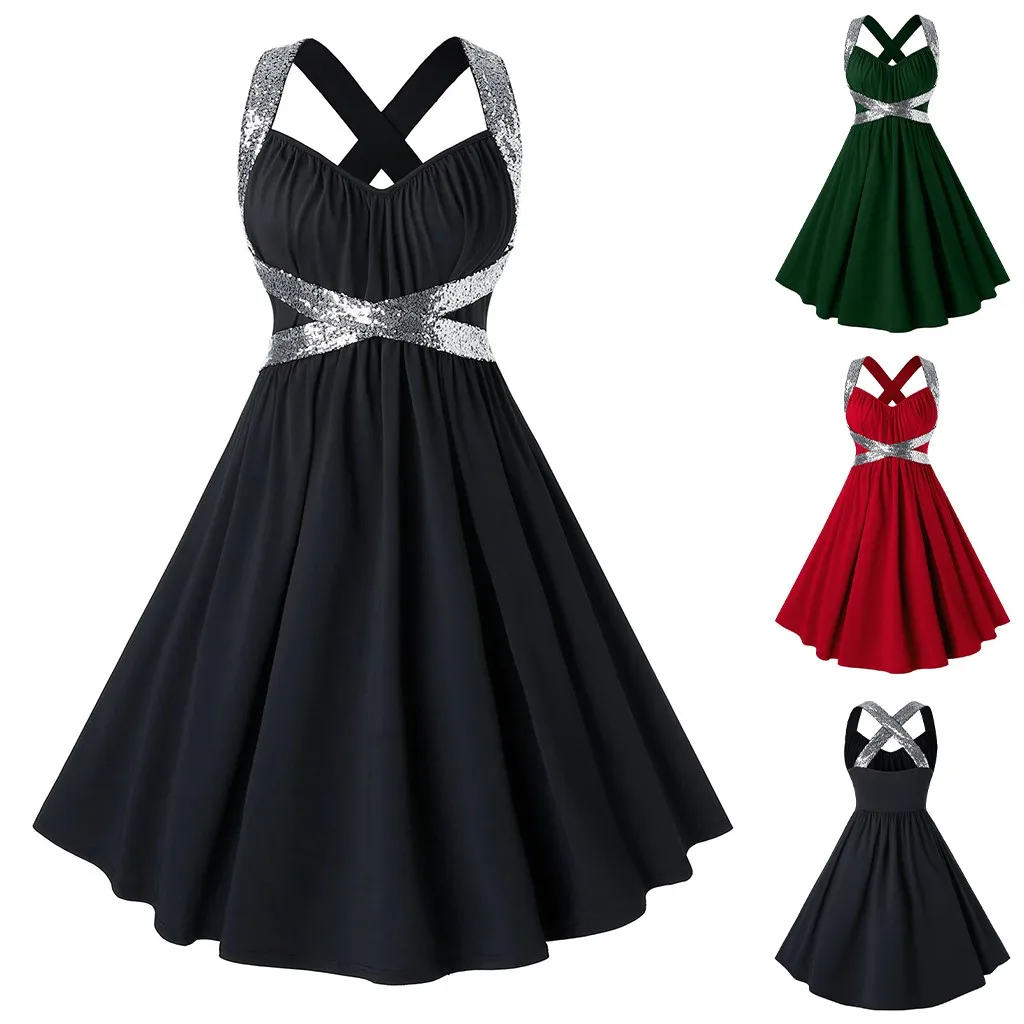 Новинка 2019 модные женские ретро платья красные Харадзюку повседневные винтажные