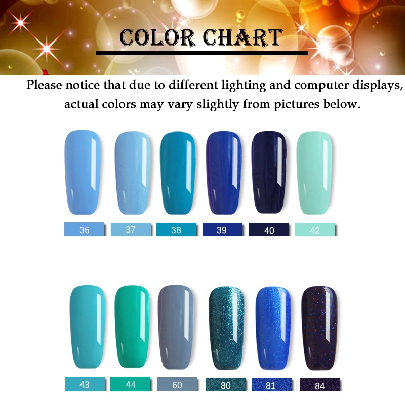 Гель-лак для ногтей SLYGOS 6 мл серия синих цветов размачиваемая светодиодная