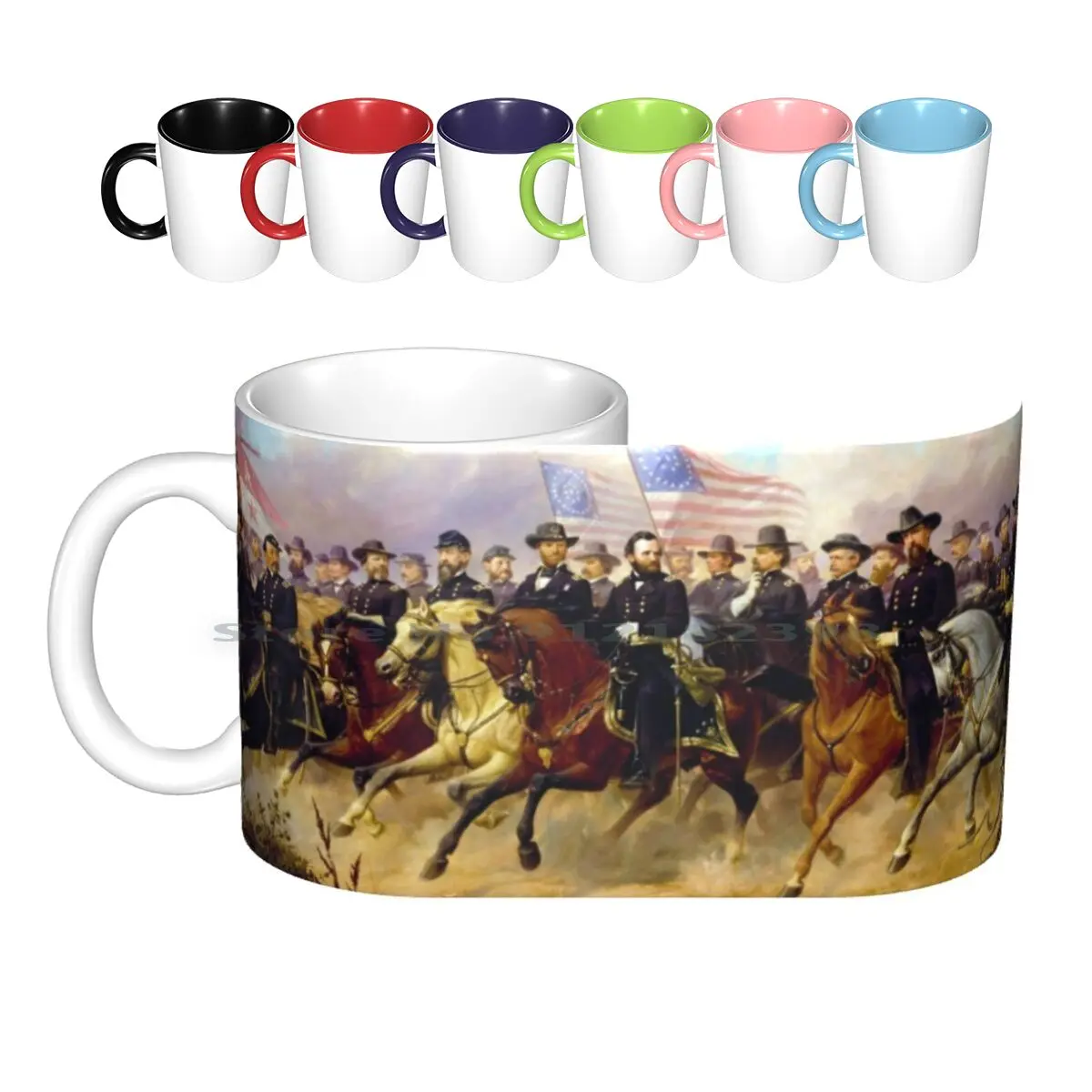 

Grant And His Generals By Ole Peter Hansen ( 1865 ) Ceramic Mugs Coffee Cups Milk Tea Mug Grant Ulysses Generals Civil War