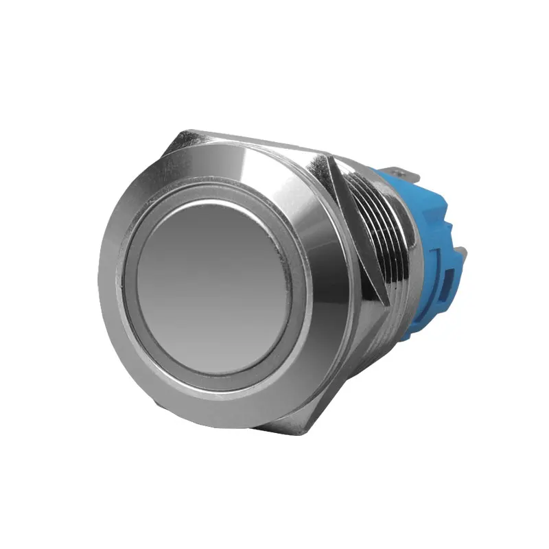 19 мм кольцевой светодиодный металлический кнопочный переключатель из