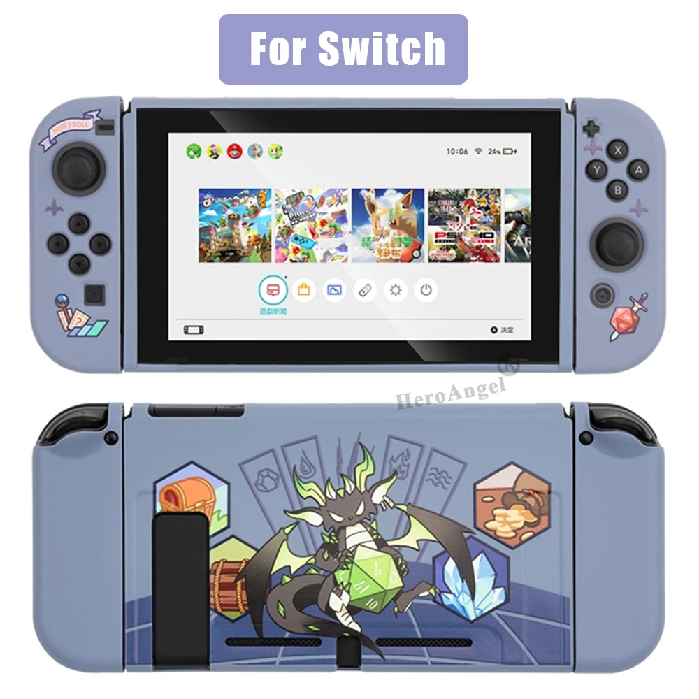 

Dragon Expedition Cartoon Gold Castle Shell Case for Nintendo Switch Protective Case Cute Soft TPU Cover Grip Shell
