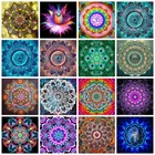 Huacan Алмазная мозаика вышивка Мандала алмазная живопись набор цветов Стразы картины Домашний Декор подарок