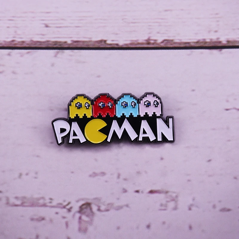 Милая брошь Pac-man Ретро-аркадные геймеры