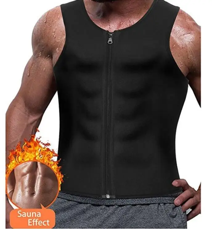 Мужская с капюшоном на молнии из неопрена Формирователь талии тренер для