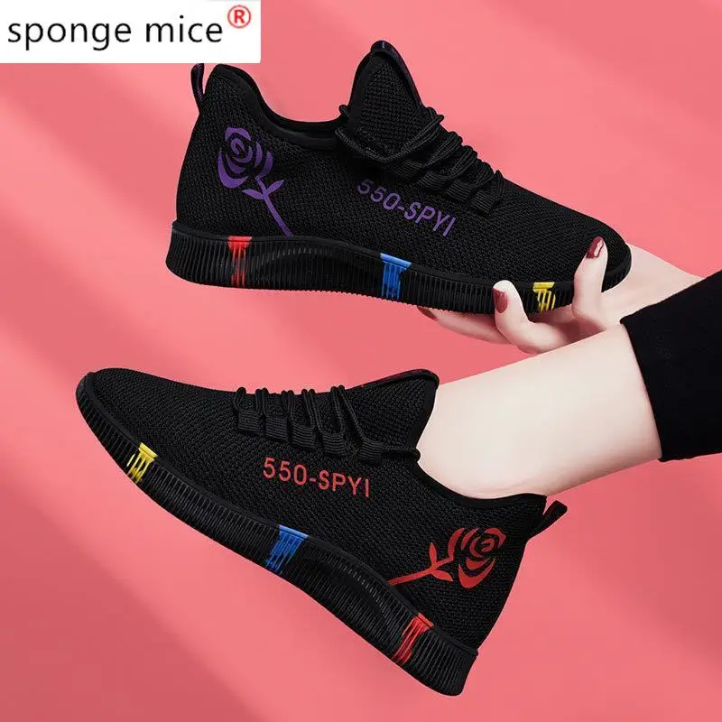 

2020 New Spring Women Casual Shoes Breathable Mesh Platform Sneakers Women New Fashion Mesh Sneakers Shoes Woman Tenis Feminino