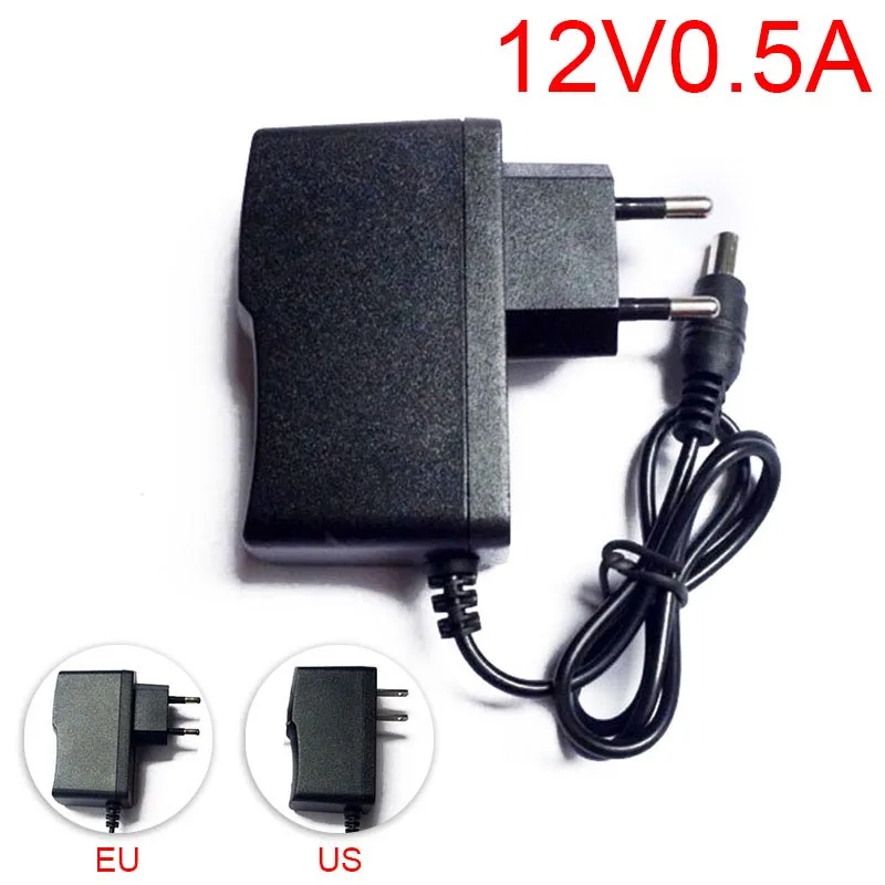 12V 0.5A 500mA US EU Plug 100-240V преобразователь переменного тока в постоянный Мощность