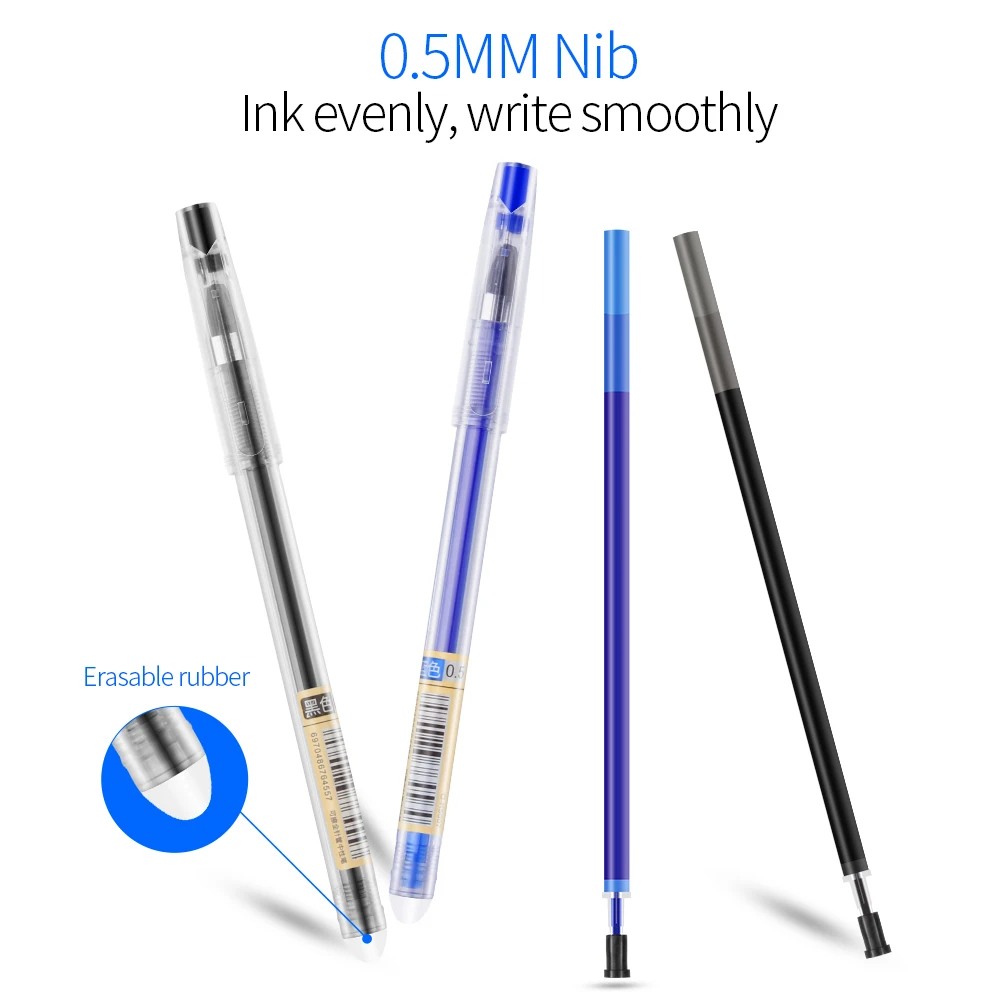 Стираемая шариковая ручка стержень 0 5 мм синие и черные чернила гель для письма