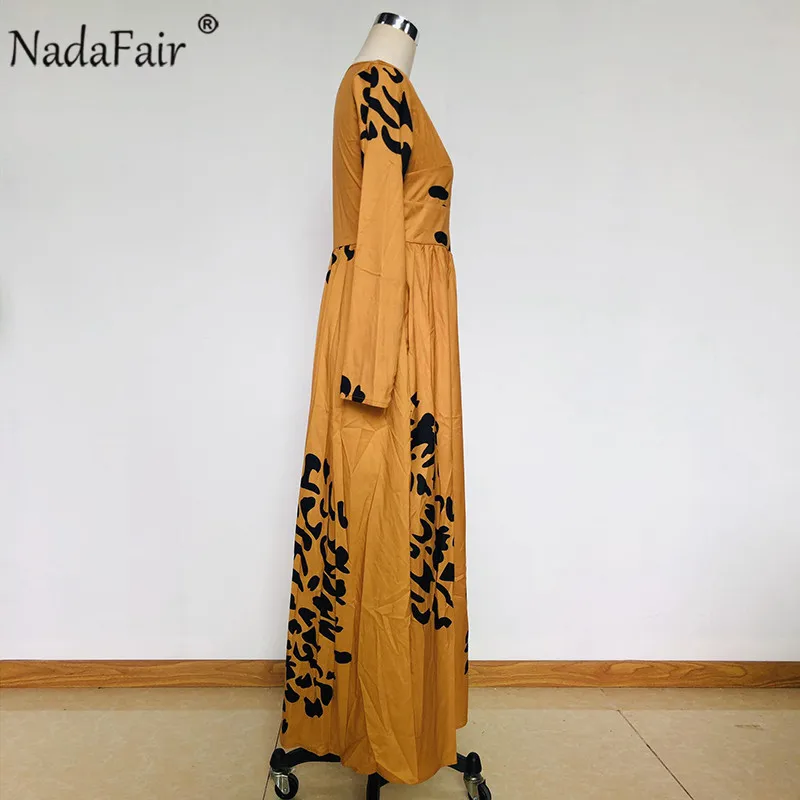 Макси-платье Nadafair в стиле бохо размера плюс туника с v-образным вырезом и