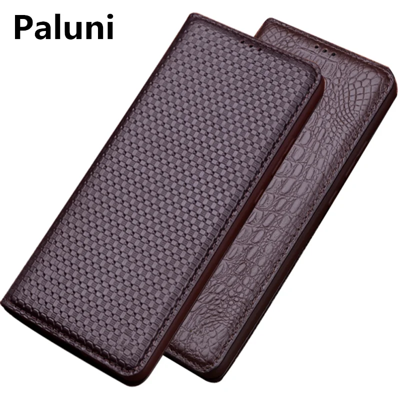 Чехол-книжка из натуральной кожи для Samsung Galaxy Note 10 Plus чехол телефона кожаный