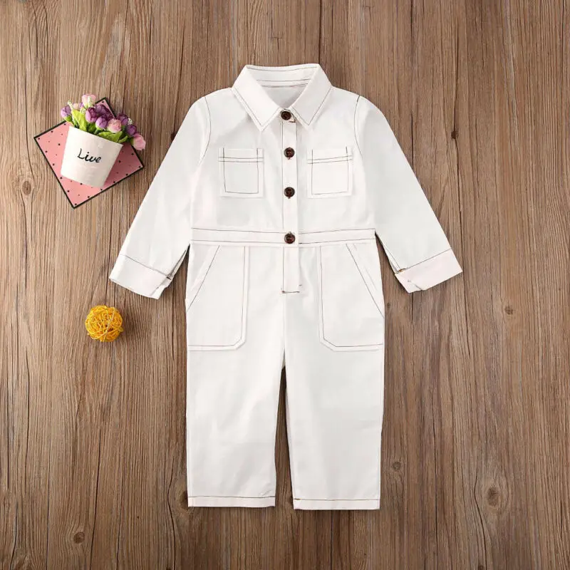 US 2020 Newborn Baby Girls Kids Wear-resistant Overalls Rompers Bodysuit Clothes | Мать и ребенок