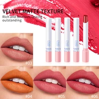 4 color natural velvet matte small cigarette lipstick set waterproof long lasting lip balm nude red pigments makeup cosmetics