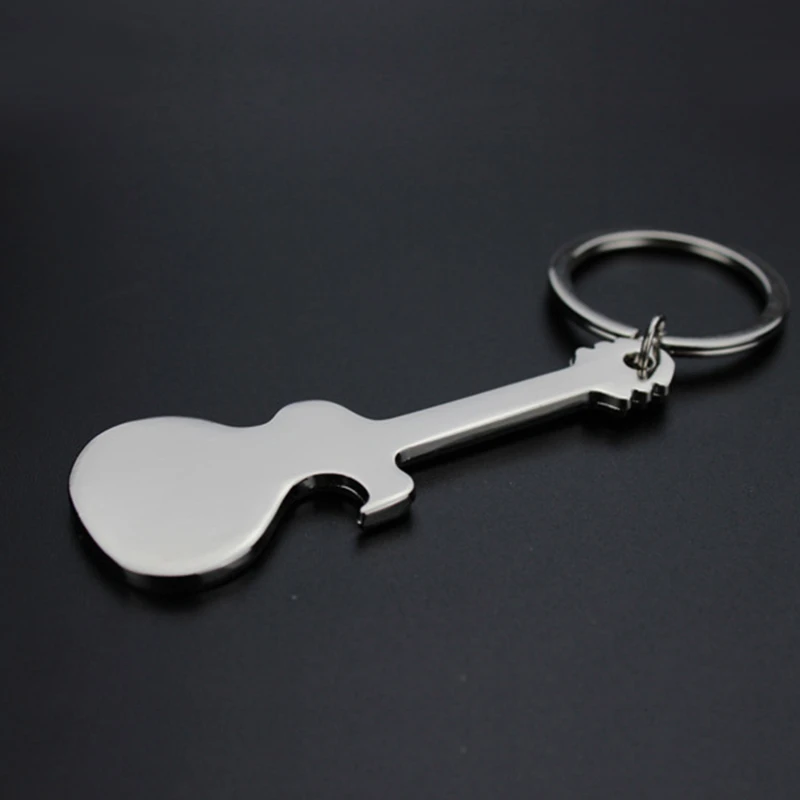 Beer Bottle Opener Key Chain Mini Guitar Kitchen Keychain Metal Bar Tool EDC Keyring Can Custom Logo Gift For Friendship 2021 | Украшения и