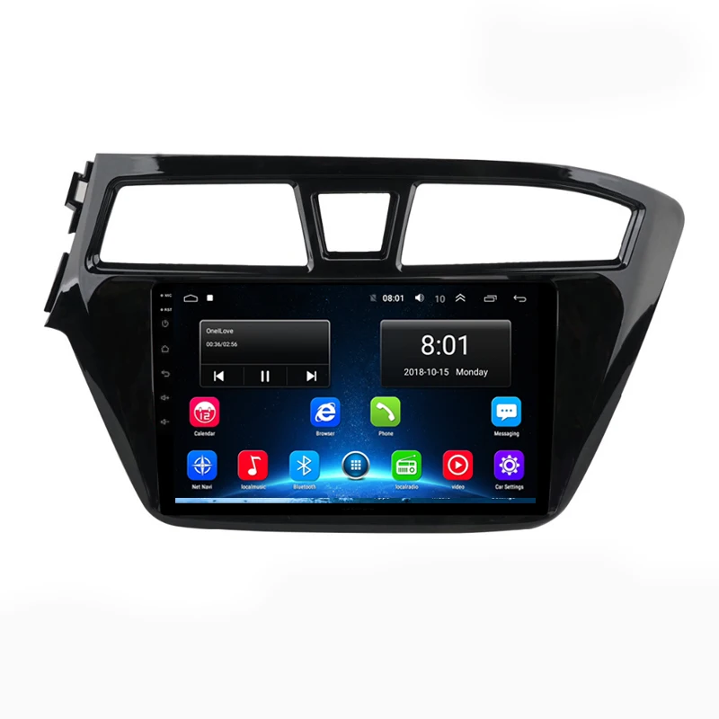 1" 2.5D ips Android 9,1 Автомобильный мультимедийный dvd-плеер gps для hyundai elite i20 радио DSP32EQ стерео навигации