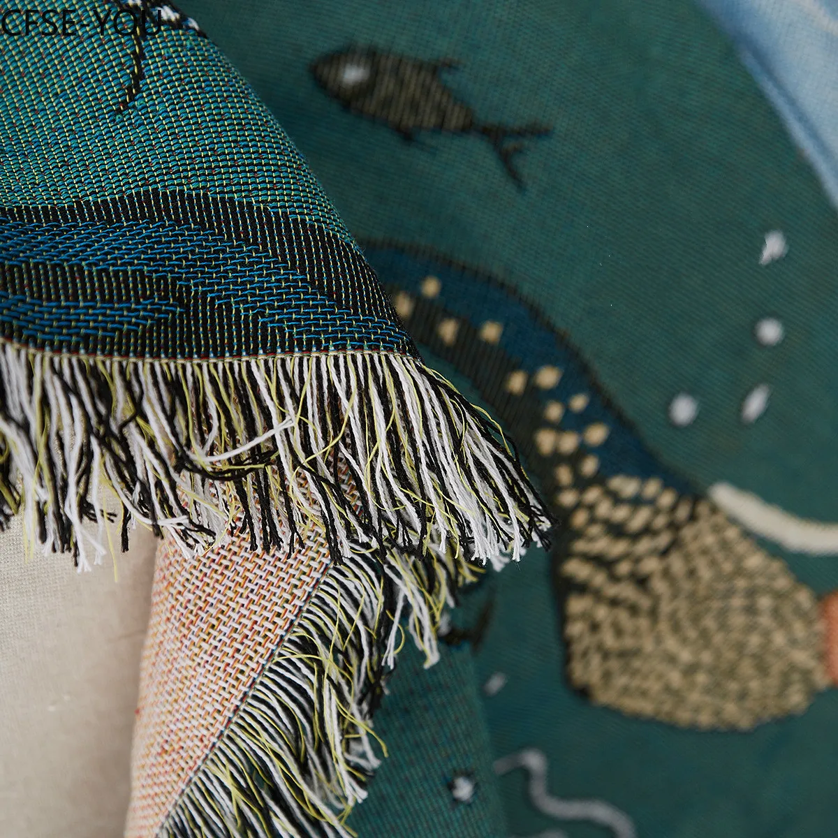 Декоративное покрывало для дивана русалка на диван/кровати/самолёт дорожное