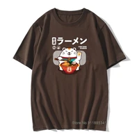 fortune ramen 100 cotton men short sleeve t shirt normal summerautumn t shirt sweatshirts cute cat noodle tshirt