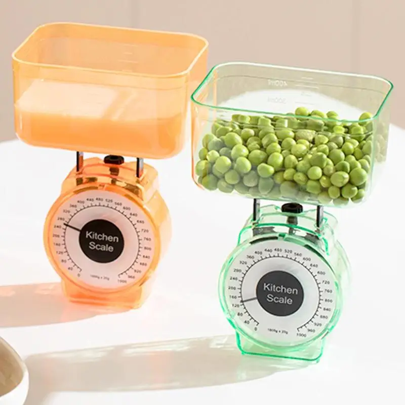 

Kitchen Scale Restaurant Cooking With Easy Reading Kitchen Spring Scale Weighing Mechanical 1kg Vegetables Dial Tool Portable