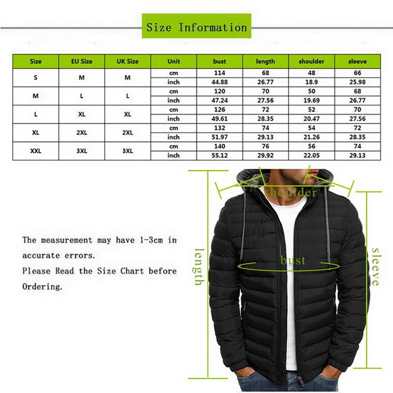 2020 Winter Men's Coats Warm Thick Male Jackets Padded Casual Hooded Lightweight Parkas Men Overcoats Mens Clothing 5XL | Мужская