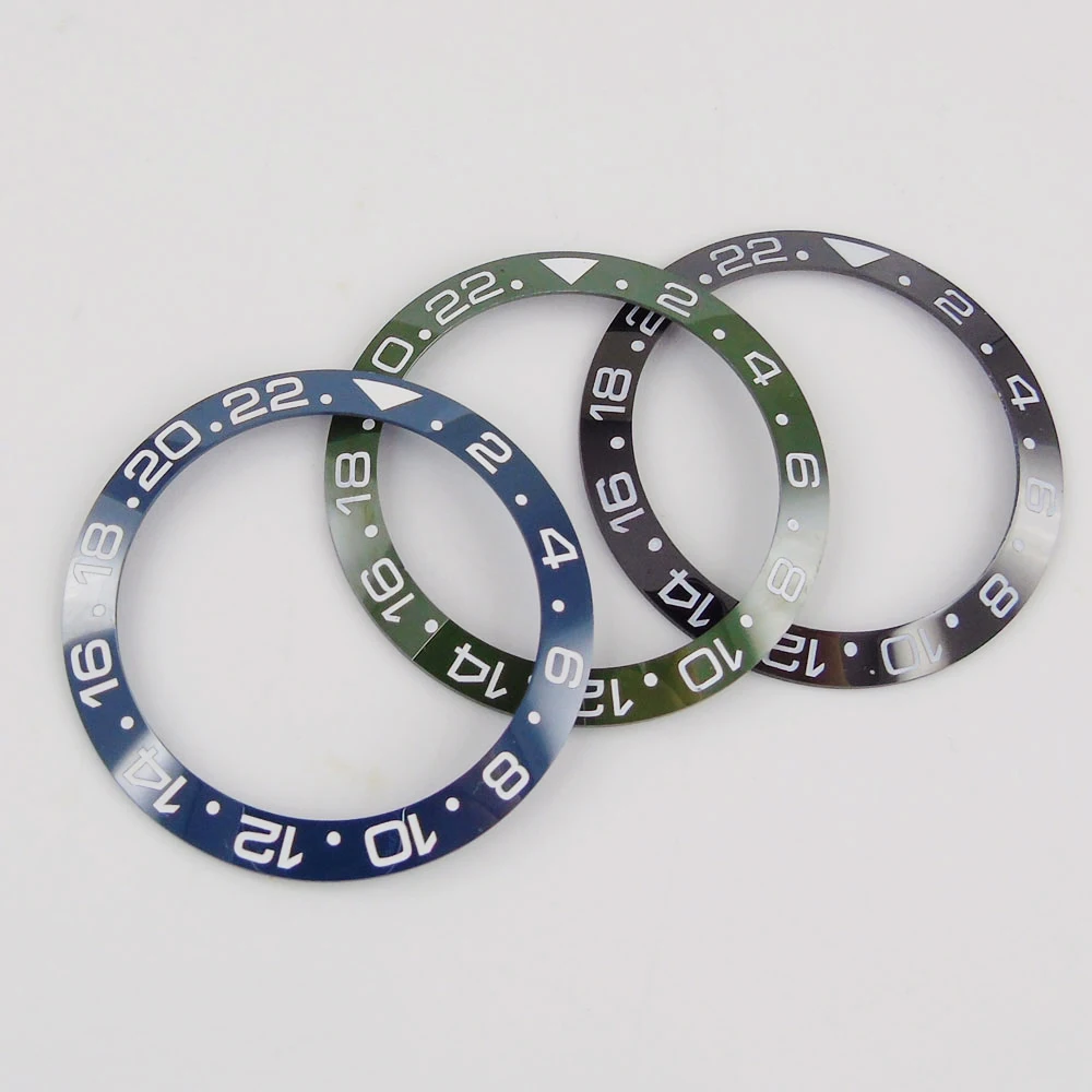 

Новая керамическая вставка 38 мм * 30,6 мм, черная/синяя/зеленая, подходит для часов SUB/GMT