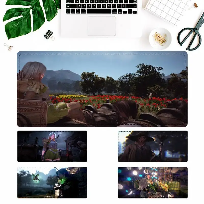 

Girly Black Desert Online Mouse Pad Gaming MousePad Large Big Mouse Mat Desktop Mat Computer Mouse pad For Overwatch