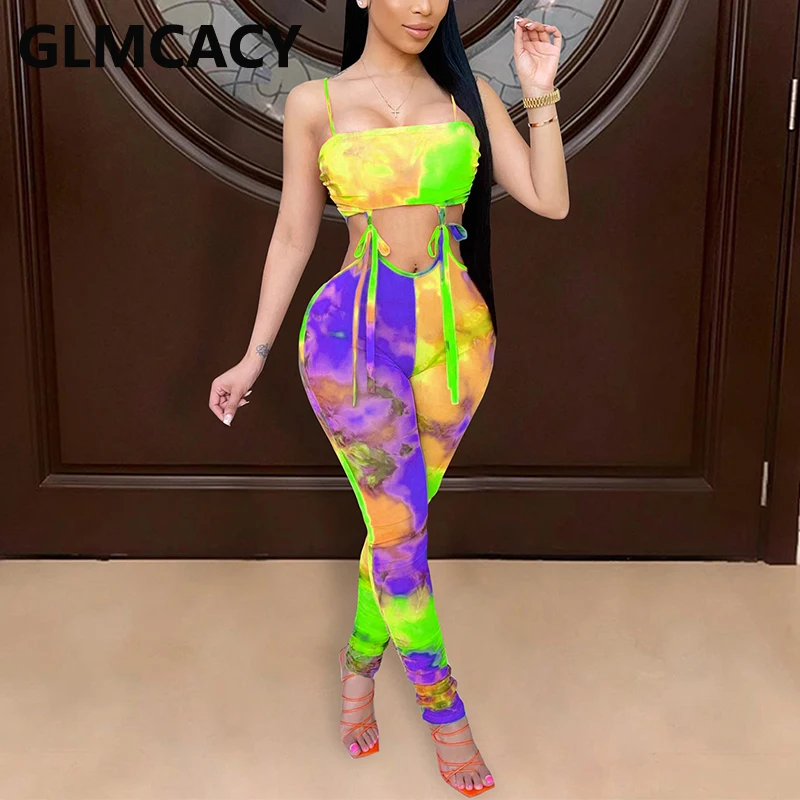 

Abstract Printed Spaghetti Strap Skinny Jumpsuit