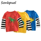 Оптовая продажа, осень 2021, костюм для мальчиков, футболка с длинными рукавами, для маленьких девочек, топы с буквенным принтом, одежда, комплекты из топа и футболок из хлопка, Прямая поставка