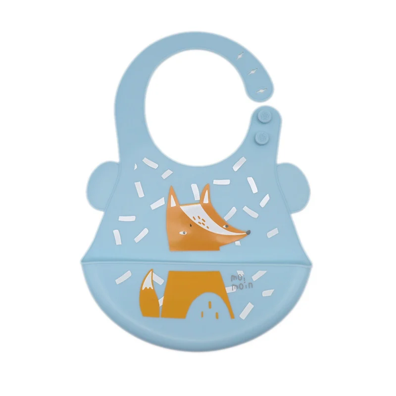 

Baby Bib Adjustable Animal Picture Waterproof Saliva Dripping Bibs Soft Edible Silicone Ssaliva Towel Dropshipping3