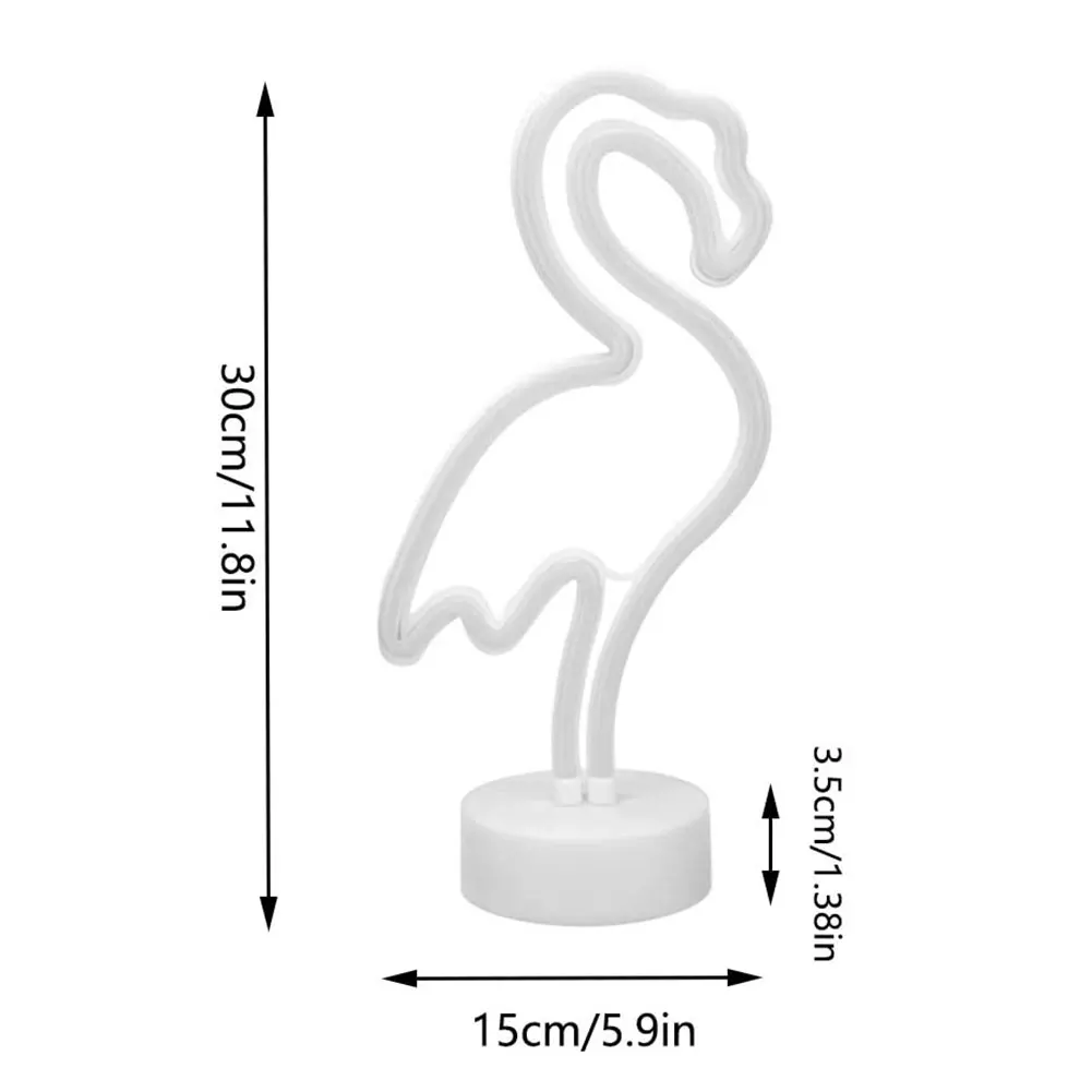 

LED Neon Signs Night Light Bird Romantic Art Wall Decoration Lamp Powered By Battery USB For Bedroom Party Birthday White