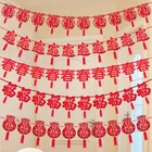 Новогоднее украшение, нетканый фетровый подвесной флаг 2022 года в китайском стиле