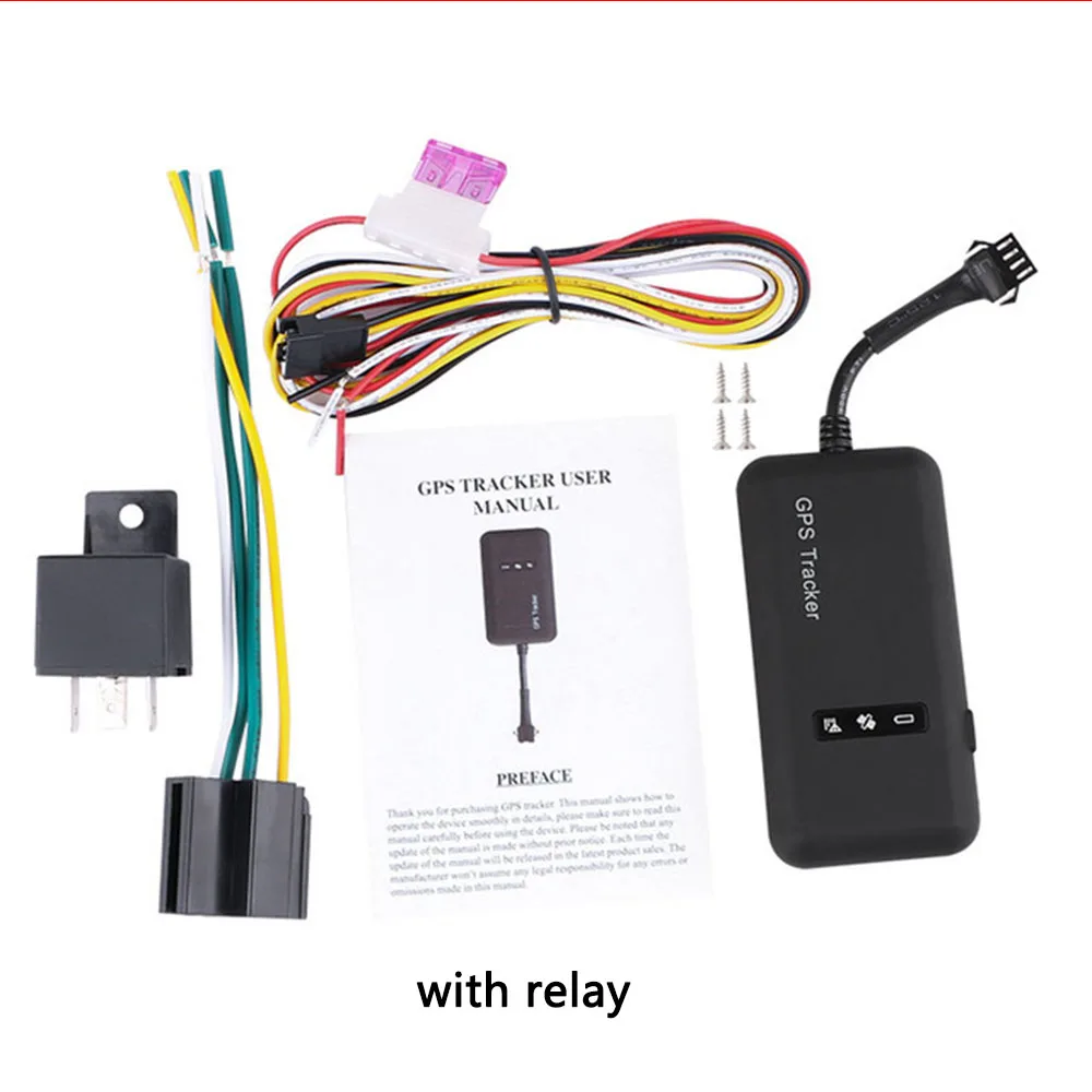 With Relay No Bat В режиме реального времени автомобиль велосипед автомобиль Дети Pet gps слежения GSM/GPRS/gps трекер TK110 Мини Портативный Глобальный локатор авто - Цвет: With Relay No Bat