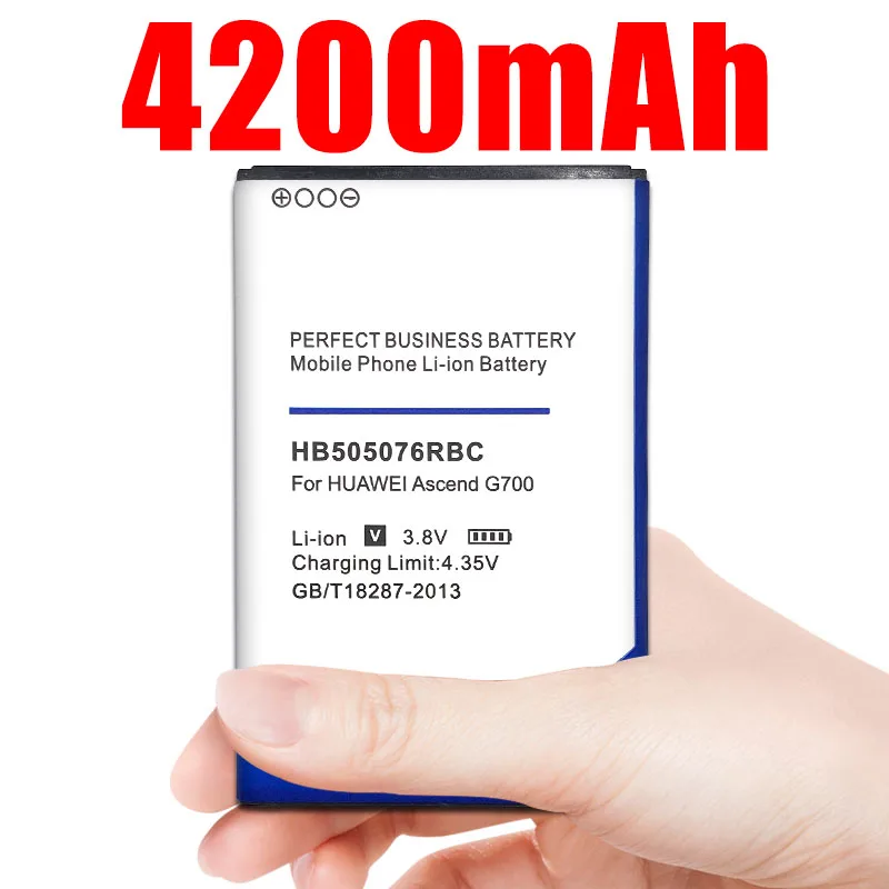 Аккумулятор Hb505076rbc 4200 мАч для Huawei A199 G700 G710 Y600 C8815 G610t G610s G716 G606 | Мобильные телефоны и