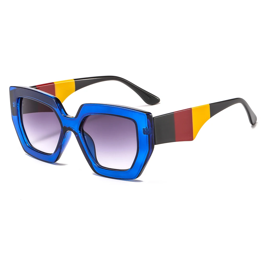 Bingking винтажные квадратные женские солнцезащитные очки с многоугольным