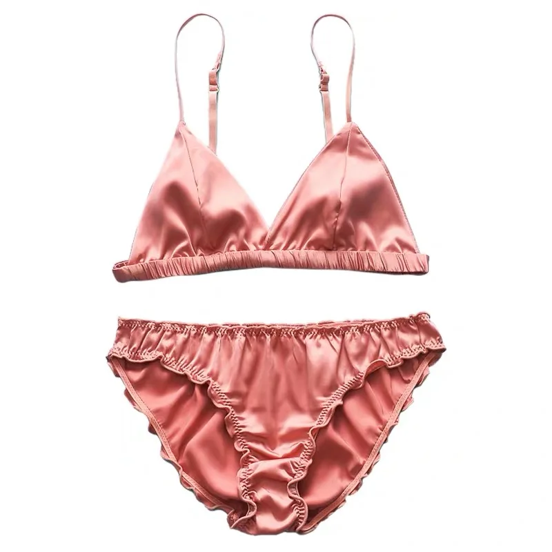 Сексуальный бюстгальтер без косточек шелковое бикини стального кольца