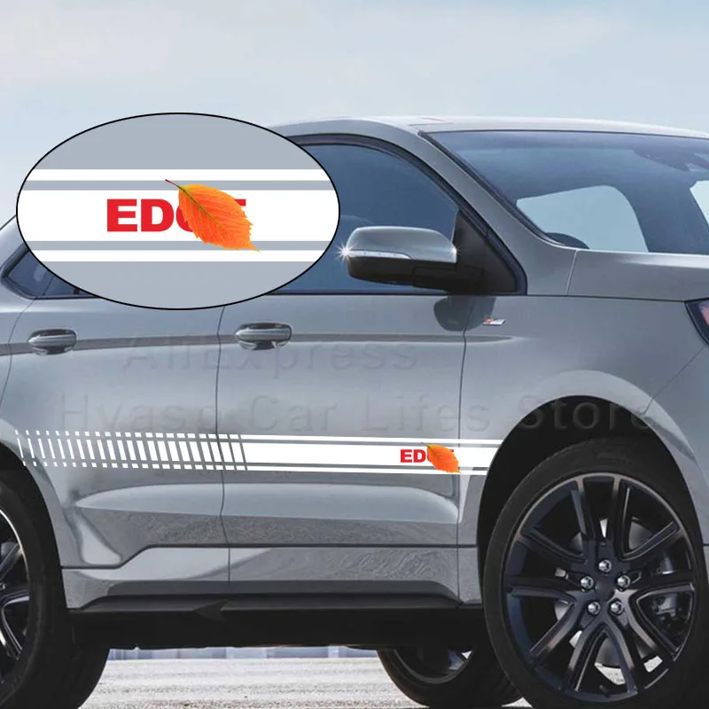 

2 шт., длинные виниловые наклейки для автомобиля Ford Edge