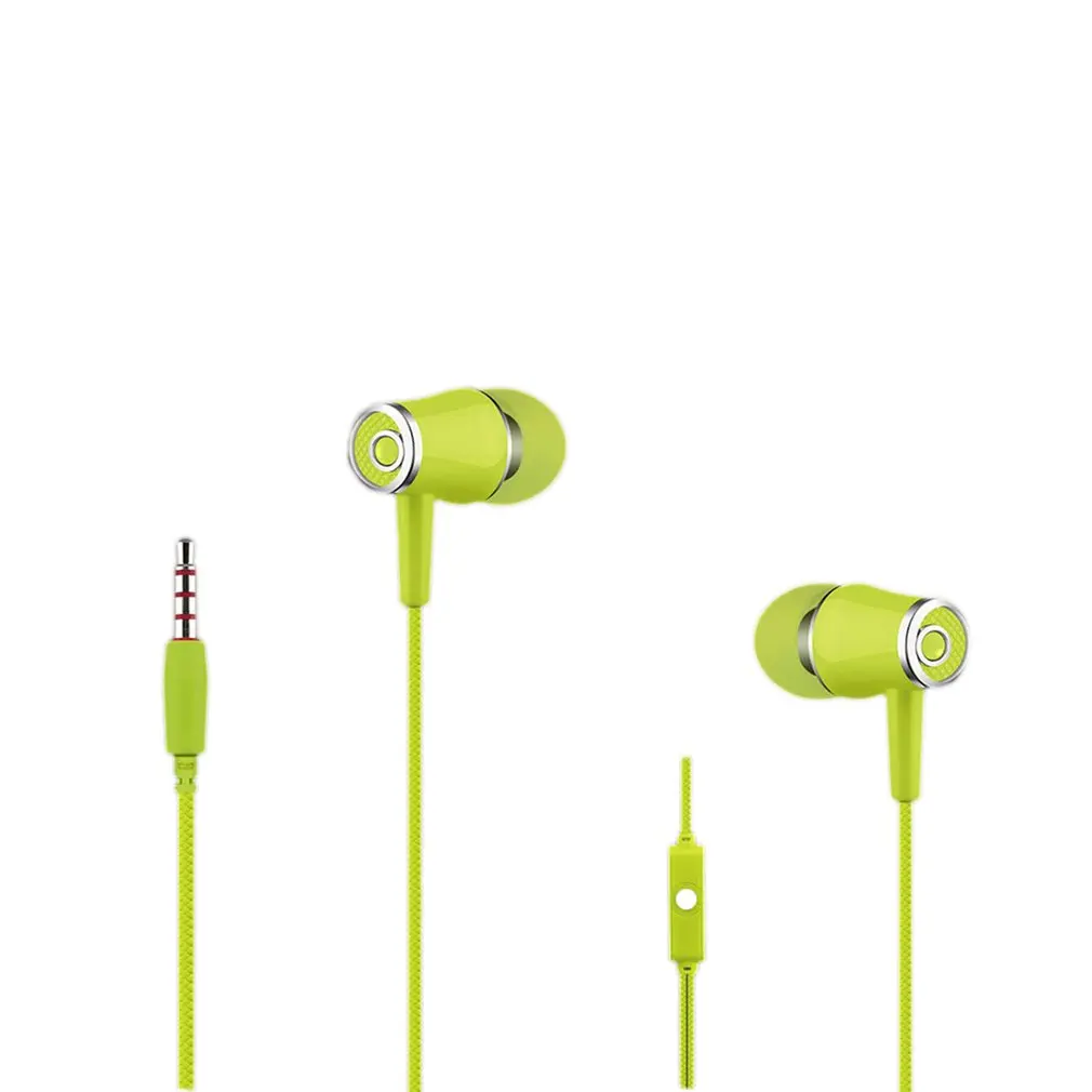 

with patterned leather line In Ear Earphone 3.5mm Interface Composite Diaphragm headphone Noise Cancelling Sport Earbuds