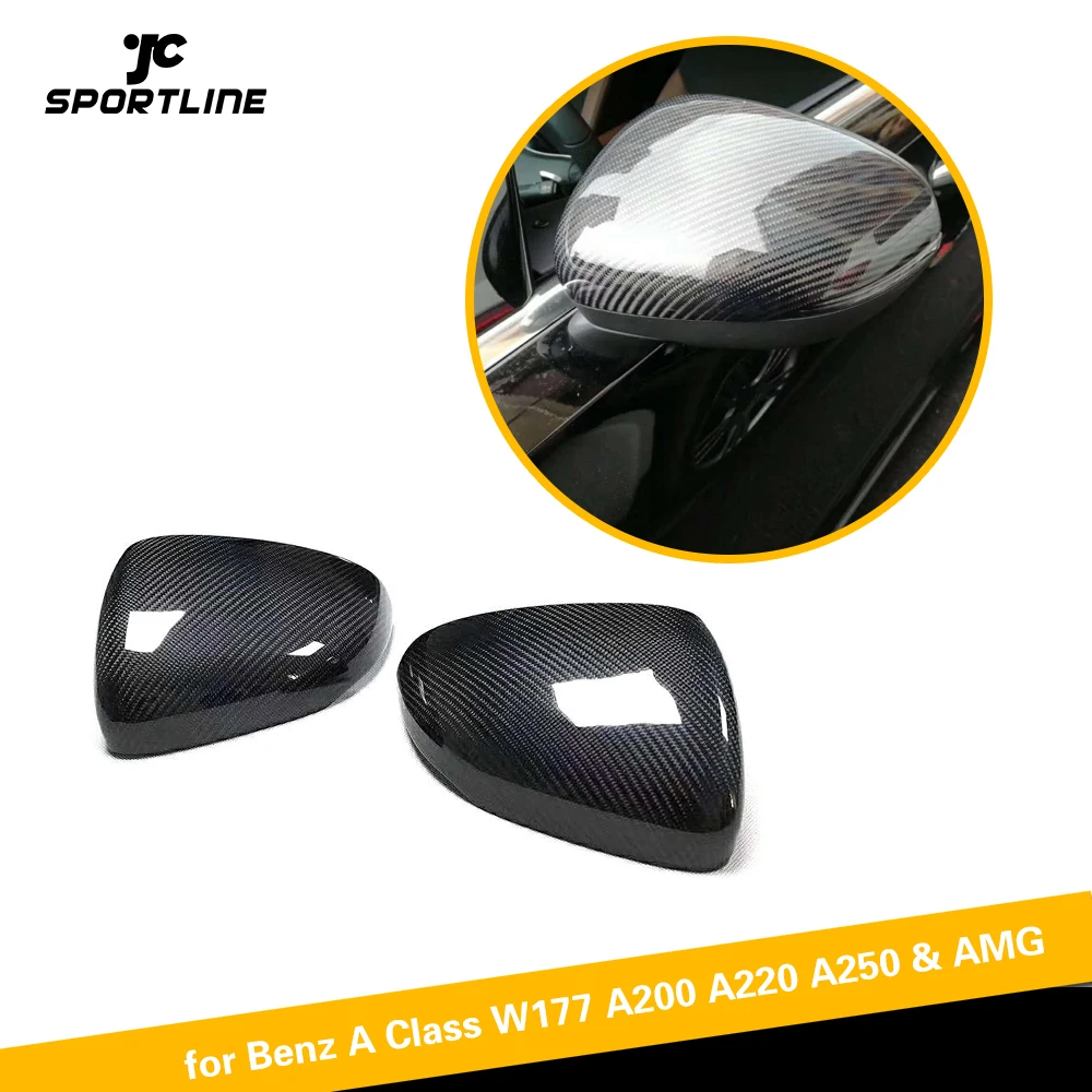 Боковая крышка зеркала заднего вида из углеродного волокна для Mercedes Benz A Class W177 2019