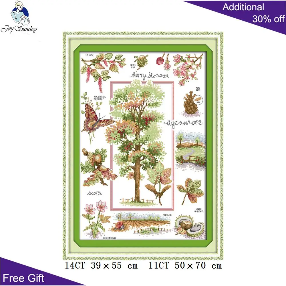 Joy Sunday ботанический сад вышивка крестиком F894 14CT 11CT посчитано и отпечатанное