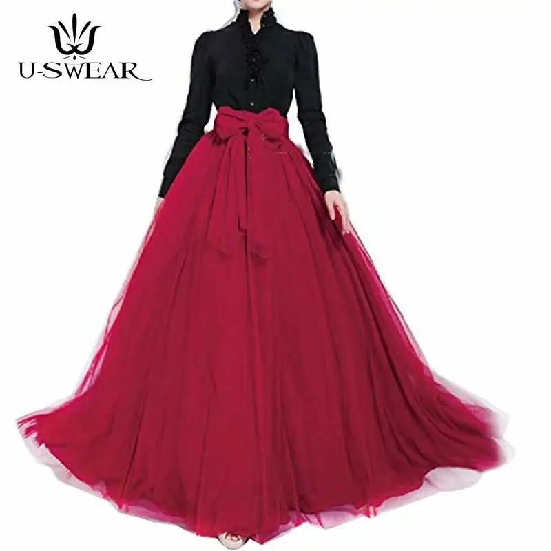 Женское бальное платье трапециевидной формы пышная длинная вечерняя юбка