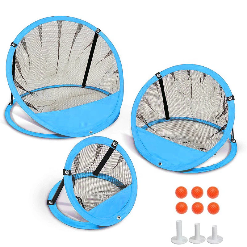 en Ucuz 3 Adet Golf Yonga Uygulama Net Ile Katlanabilir Köpük Topları Kauçuk Tee Salıncak Uygulama Koyarak Hedef Ağları Kapalı Açık Arka Bahçe