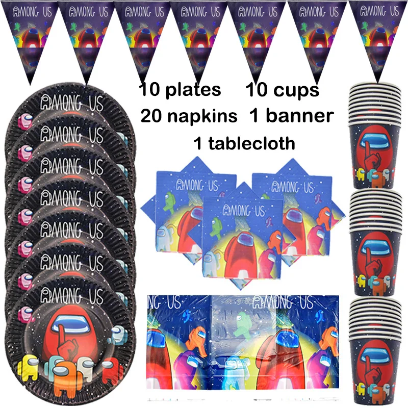 Горячая игра у нас набор одноразовой посуды Бумага Чашки Десерт салфетки баннер