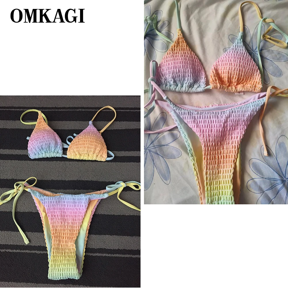 OMKAGI купальники женские стринги вельветовые купальник сексуальный пуш-ап микро