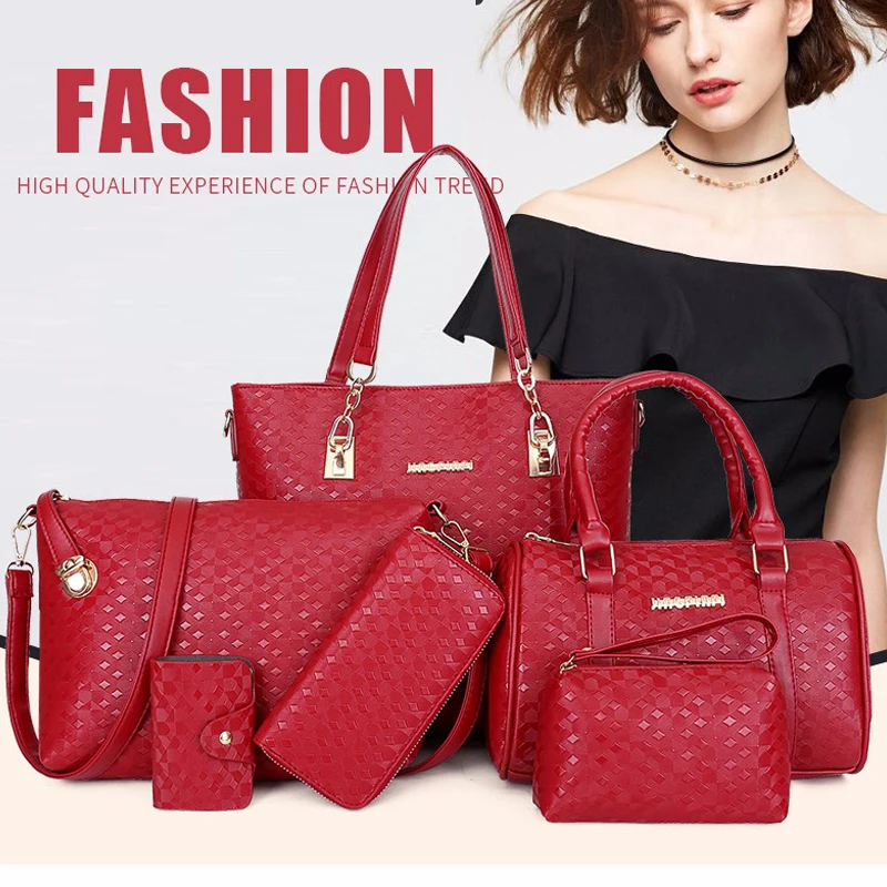 Роскошные сумки женские дизайнерские 2019 кошельки и Набор сумок 6 шт.