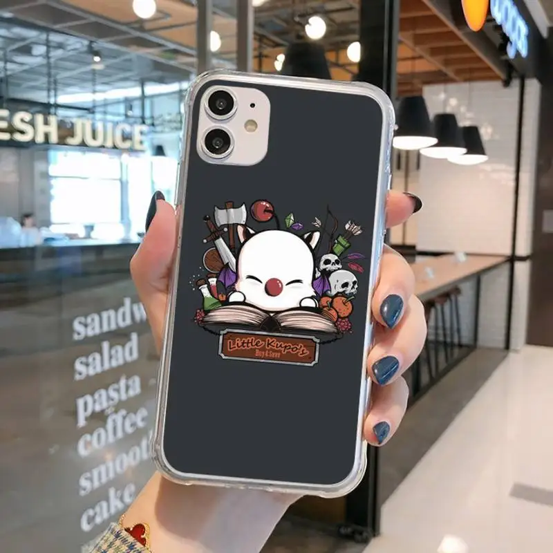 

Final Fantasy Moogle verse Phone Case Transparent for iPhone 11 12 mini pro XS MAX 8 7 6 6S Plus X 5S SE 2020 XR