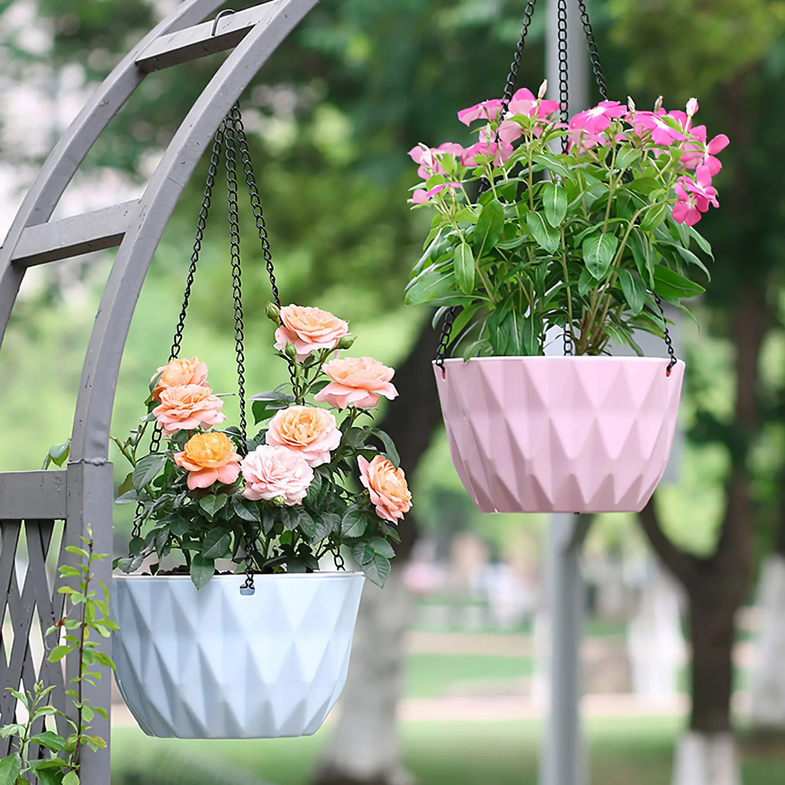 

Подвесной цветочный горшок, подвесная корзина для цветов, автоматический поглощающий воду подвесной горшок с дышащими отверстиями для сли...